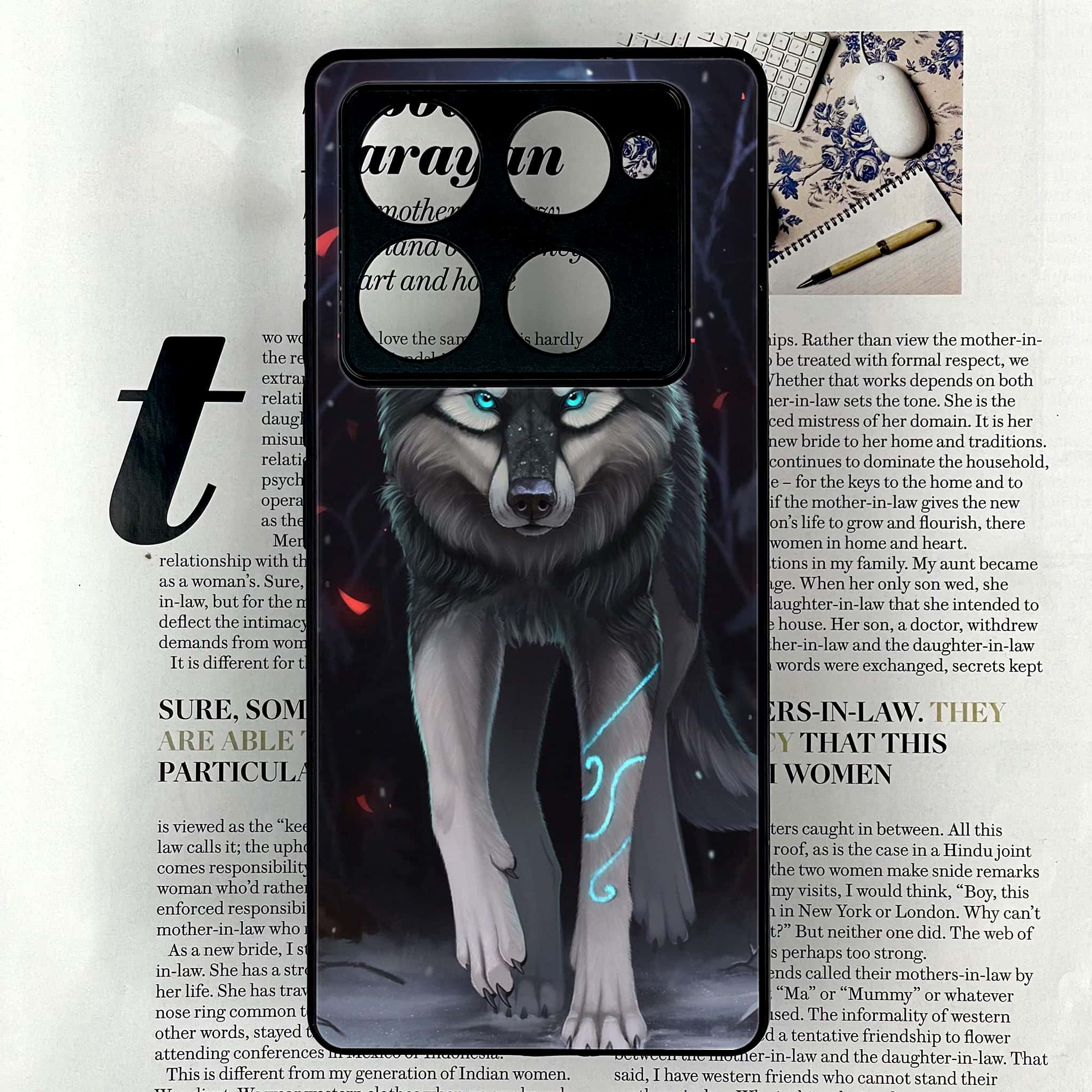 Infinix Note 40 Pro Plus - Wolf Series - Premium Metal Printed soft Bumper shock Proof Case