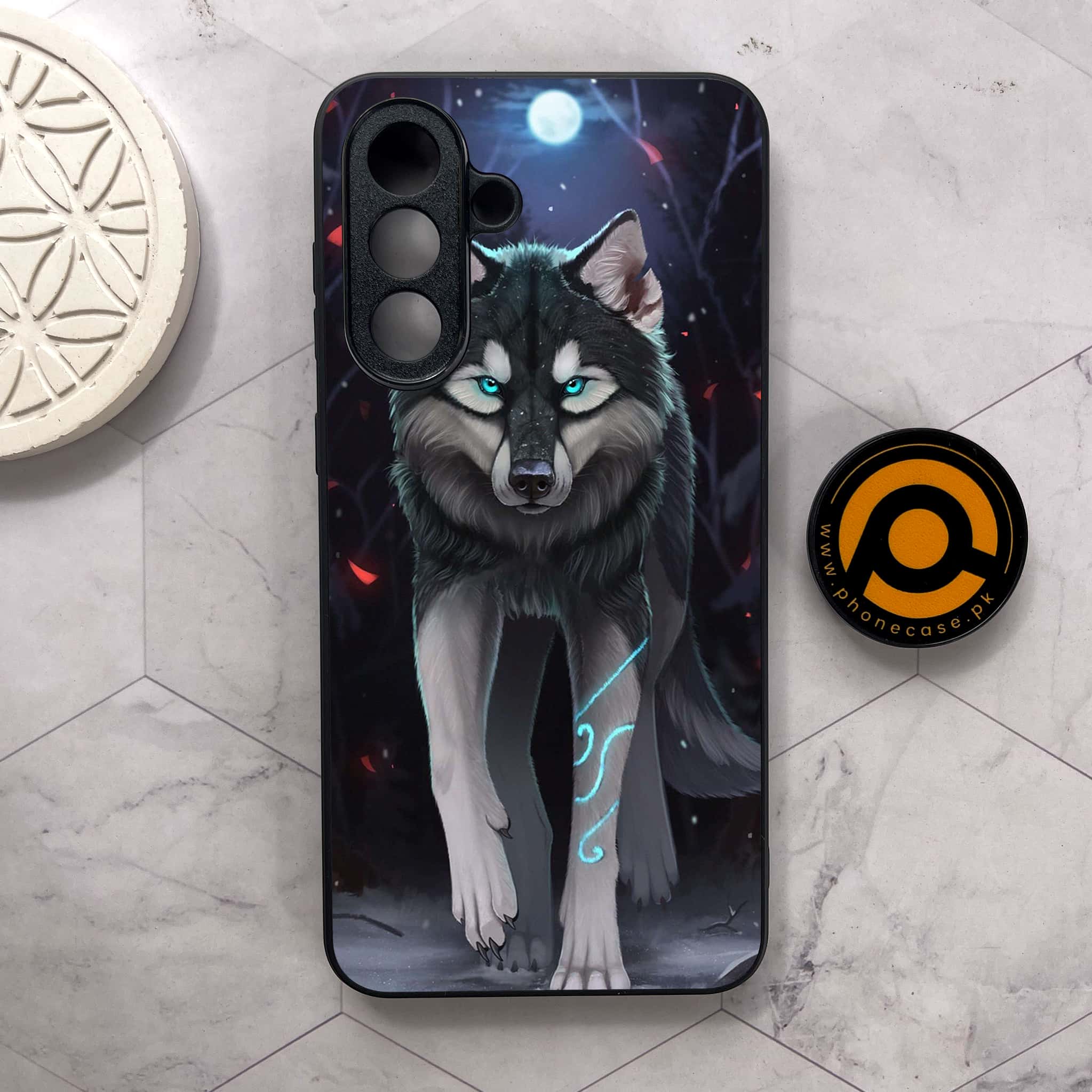 Samsung Galaxy A26 5G - Wolf Series - Premium Metal Printed soft Bumper shock Proof Case