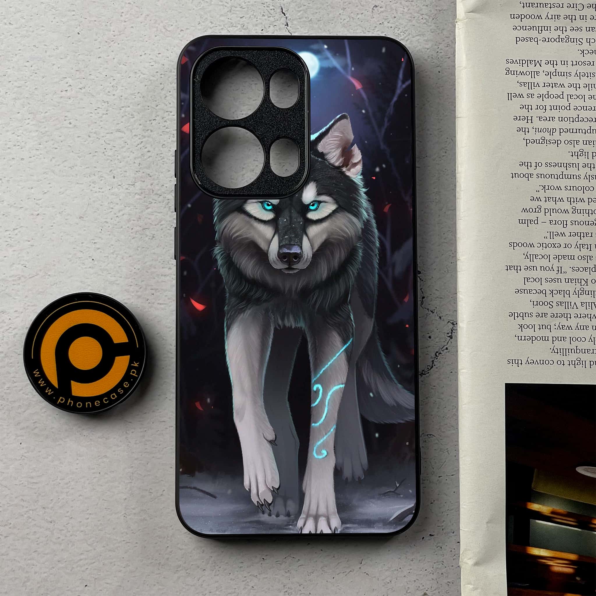 Oppo Reno 13 Pro - Wolf Series - Premium Metal Printed Soft Bumper Shockproof Case