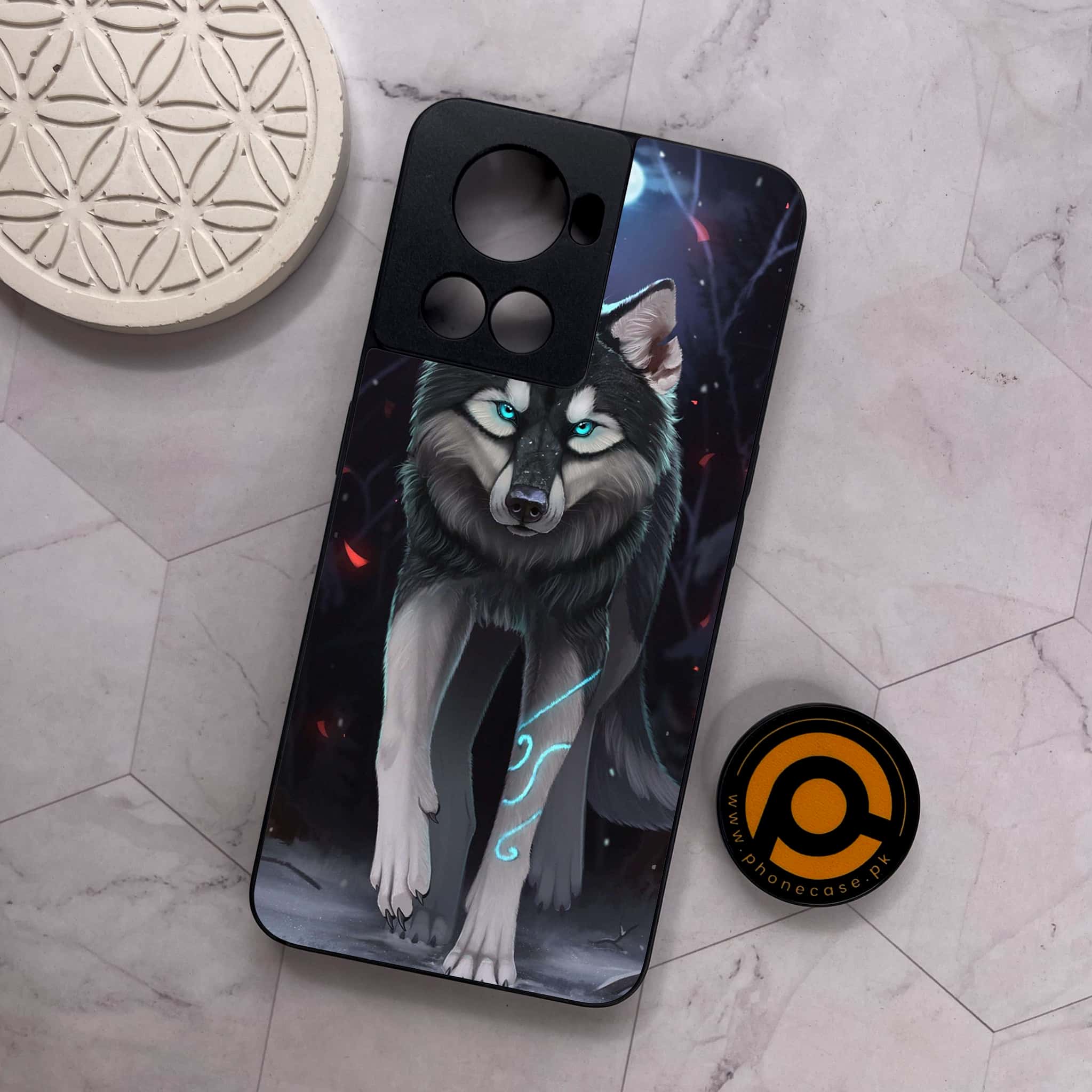OnePlus 10R -  Wolf Series - Premium Metal Printed soft Bumper shock Proof Case