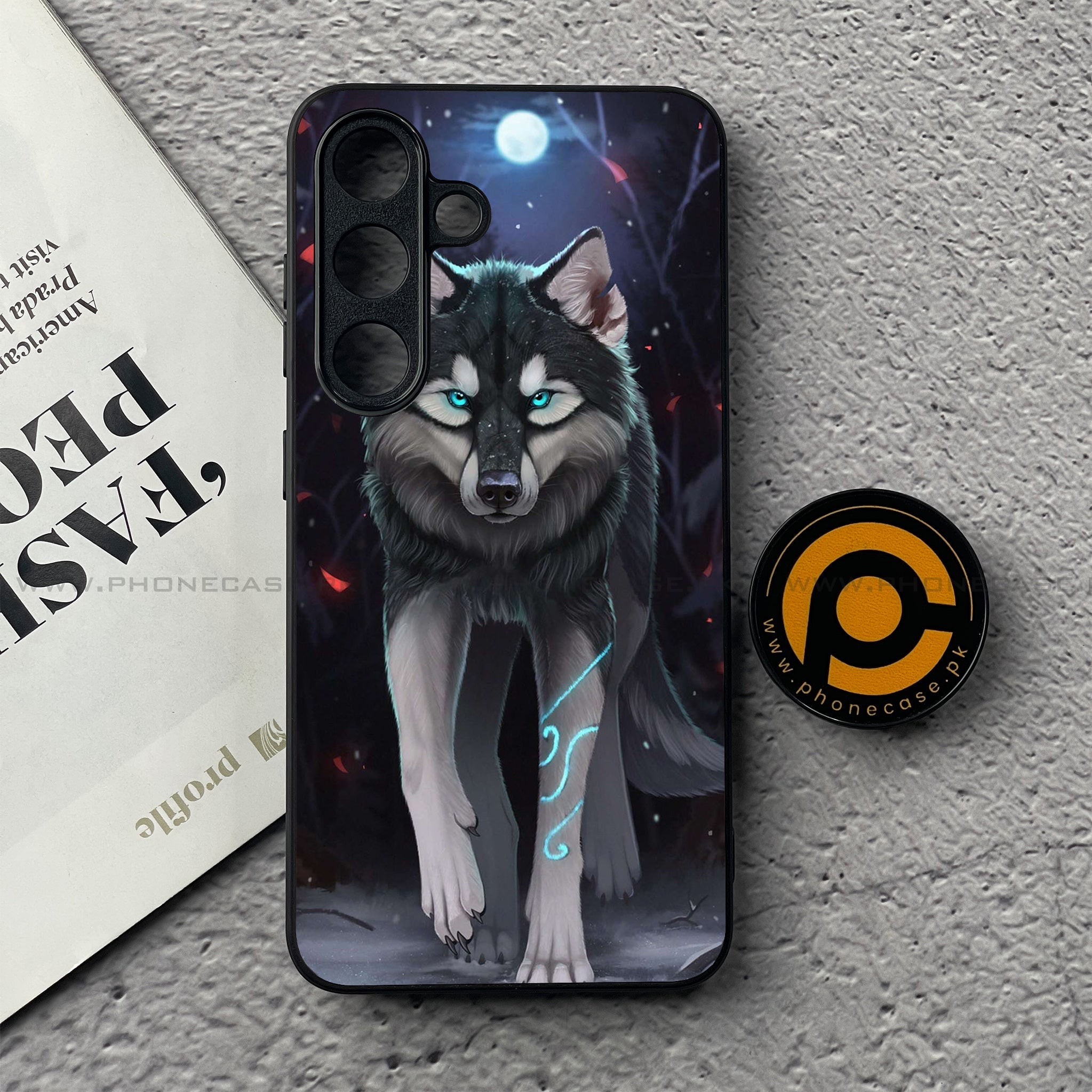 Samsung Galaxy S25 FE - Wolf Series - Premium Metal Printed soft Bumper shock Proof Case