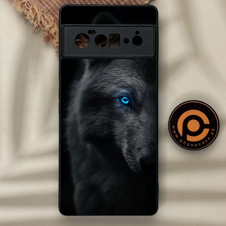 Google Pixel 6 Pro-Wolf Design 9- Premium Metal Printed soft Bumper Shock Proof Case CS-46447