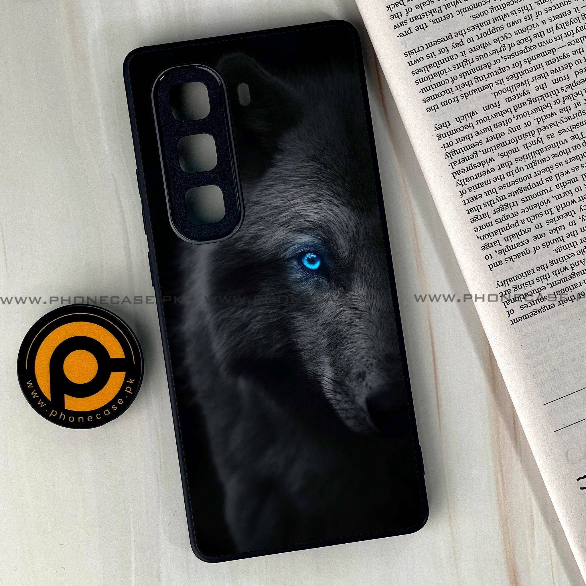 Infinix Hot 60  - Wolf Series - Premium Metal Printed soft Bumper shock Proof Case