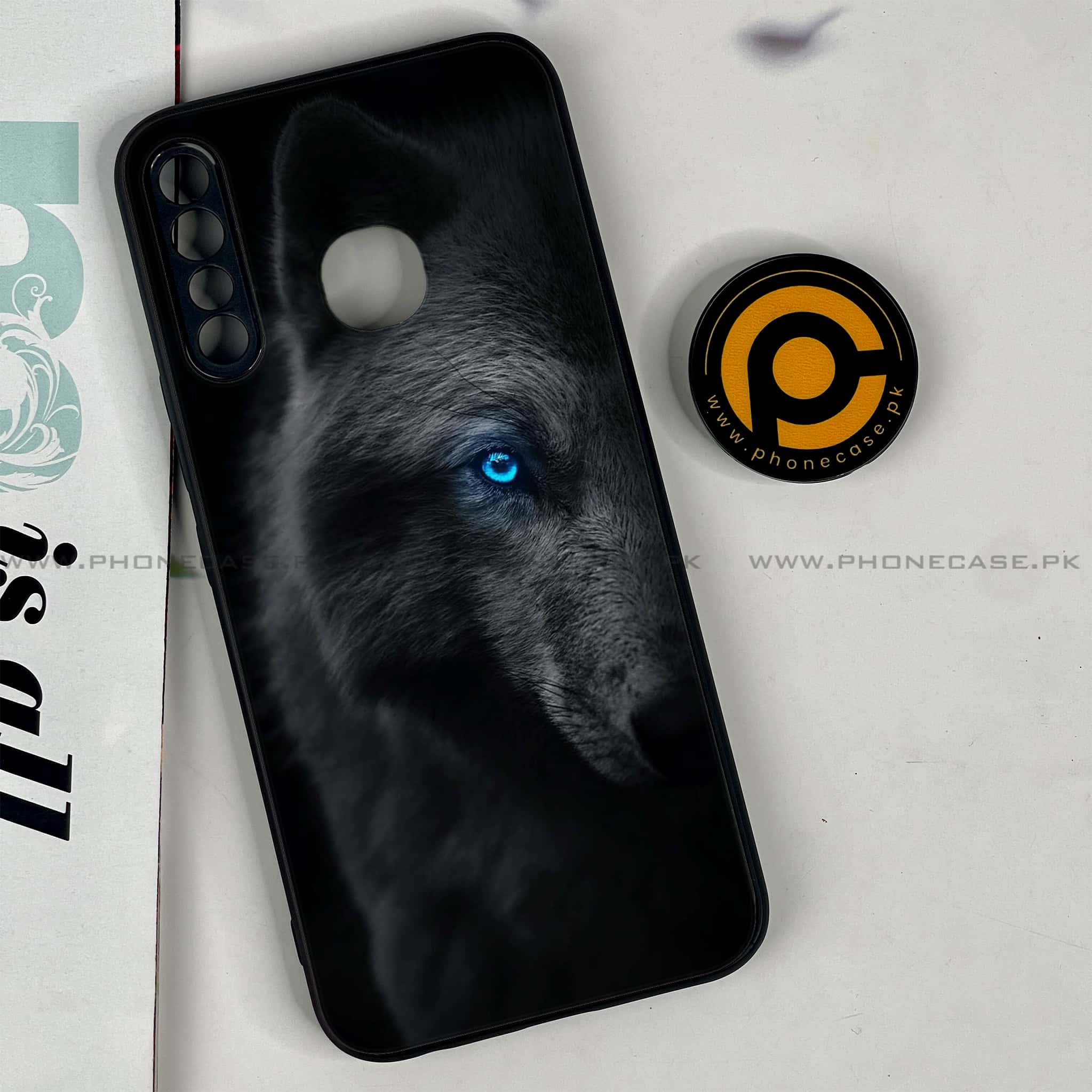 Infinix Hot 8 Lite - Wolf Series - Premium Printed Glass soft Bumper shock Proof Case