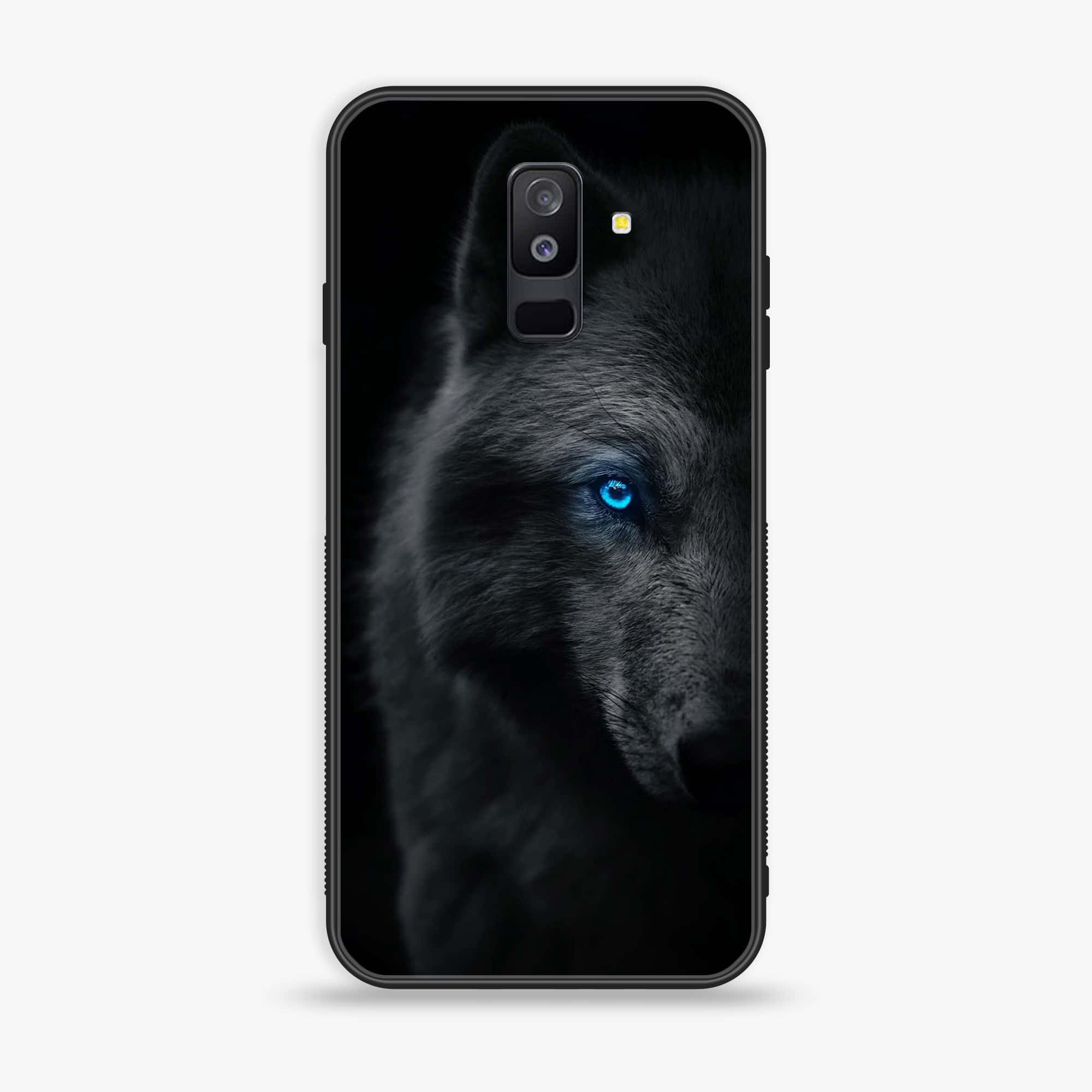 Samsung Galaxy A6 Plus (2018) - Wolf Series - Premium Printed Glass soft Bumper shock Proof Case
