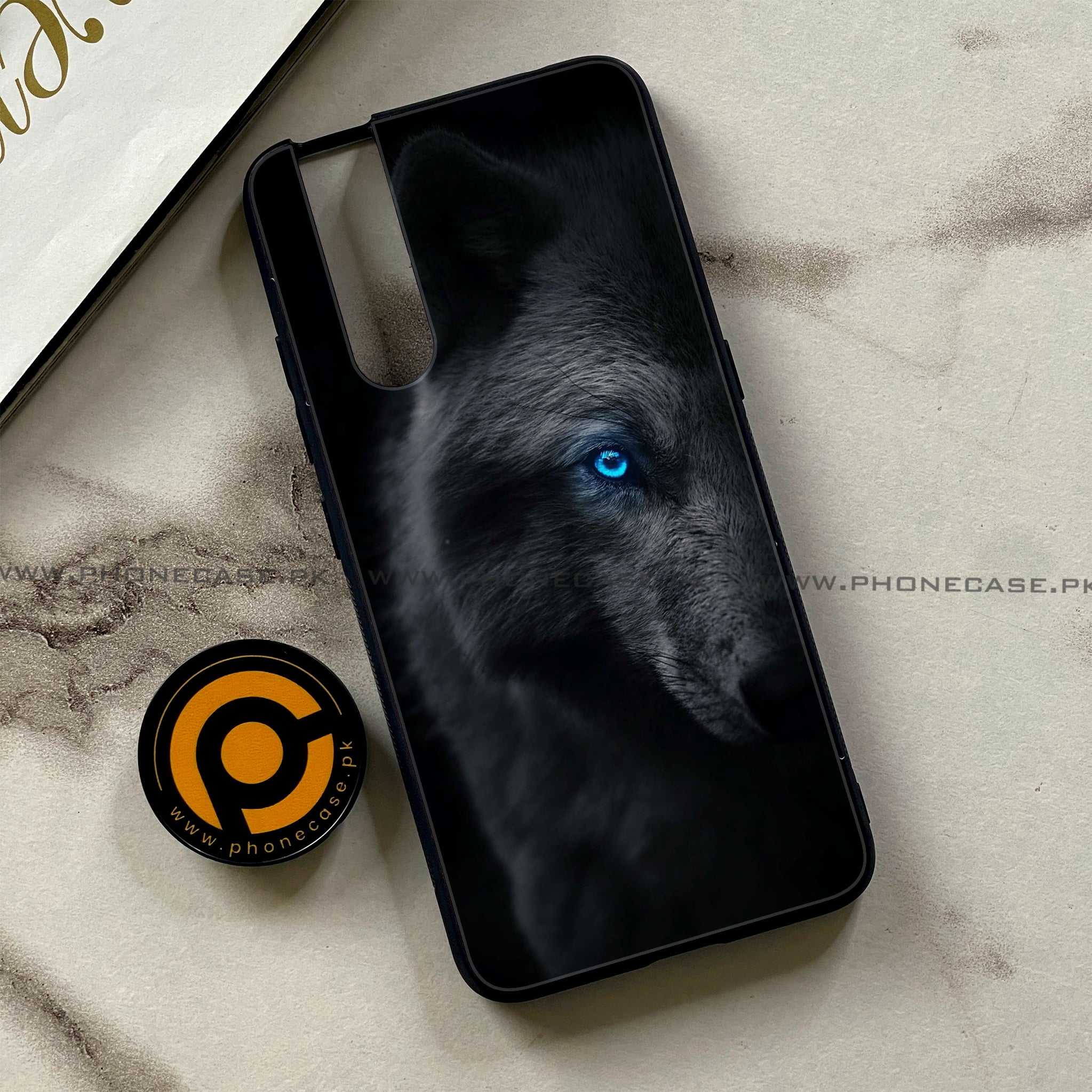 Vivo V15 Pro - Wolf Series - Premium Printed Glass soft Bumper shock Proof Case