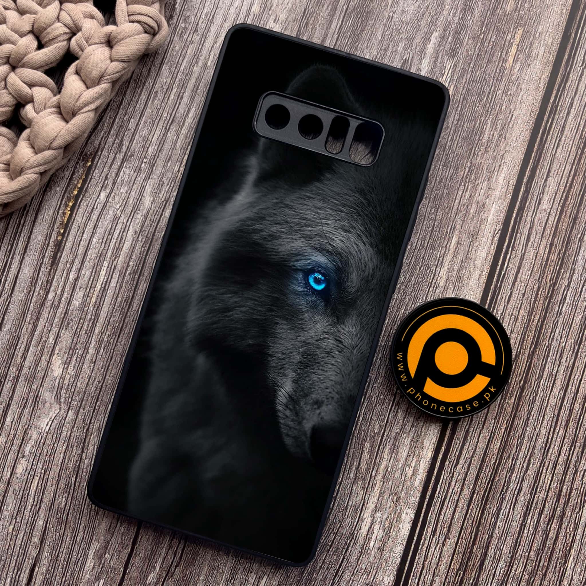Samsung Galaxy Note 8 -Wolf Series - Premium Metal Printed soft Bumper shock Proof Case