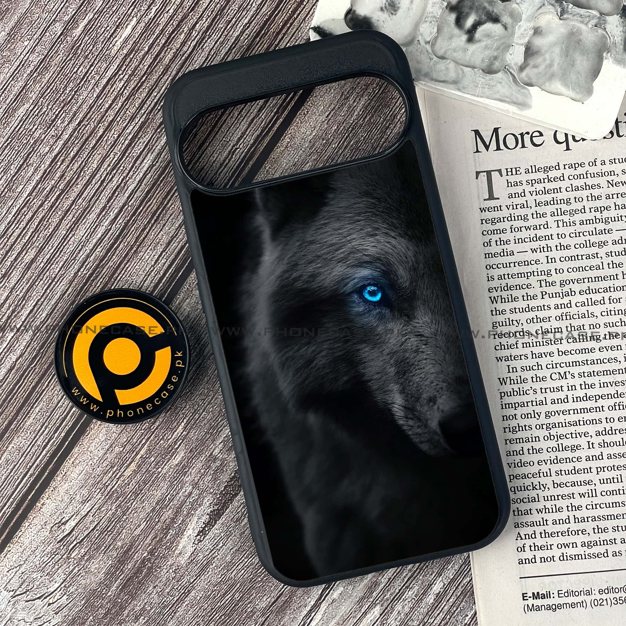 Google Pixel 9 - Wolf Series - Premium Printed Glass soft Bumper shock Proof Case