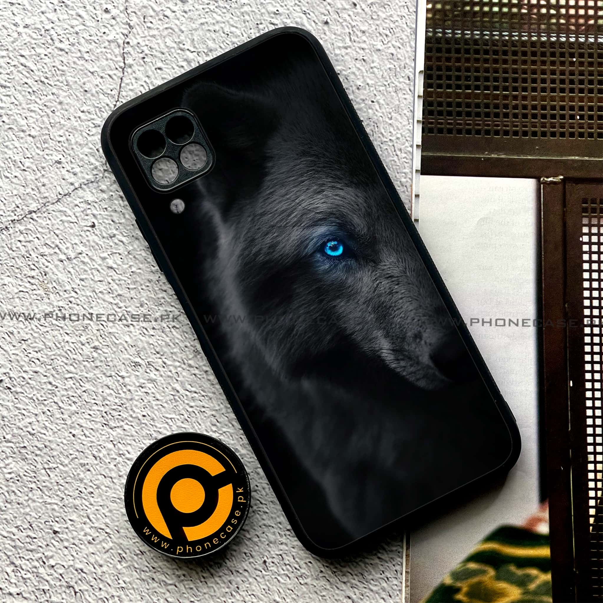 Huawei P40 Lite - Wolf Series - Premium Printed Glass soft Bumper shock Proof Case