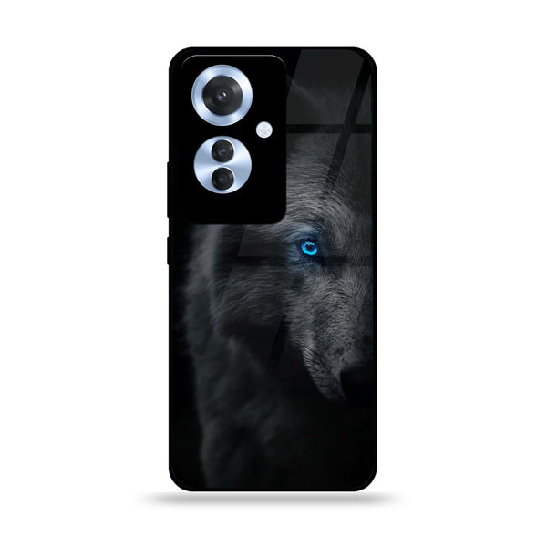Oppo Reno 11F - Wolf Design 9 - Premium Printed Glass soft Bumper shock Proof Case CS-36968
