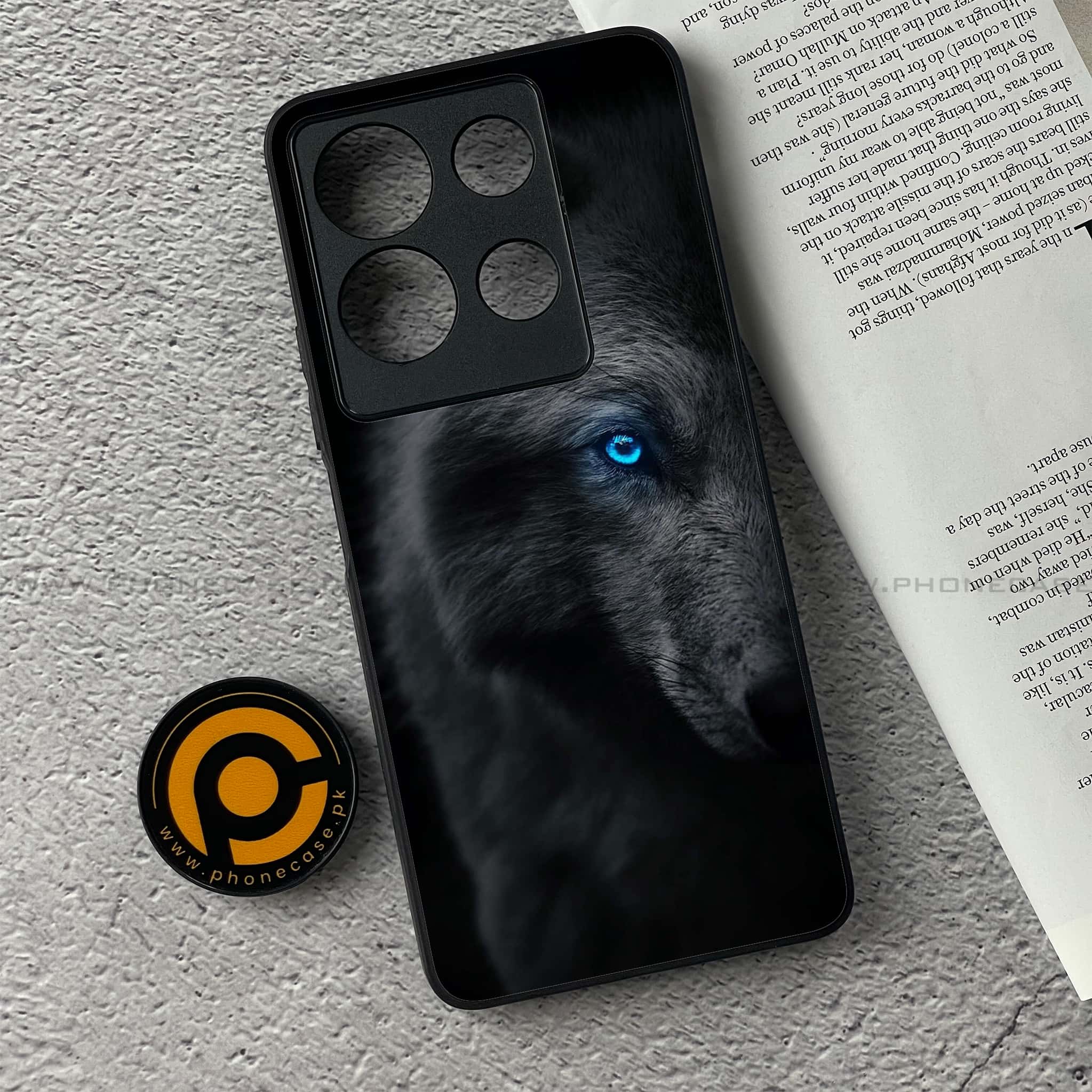 Infinix Note 30 - Wolf Series - Premium Printed Glass soft Bumper shock Proof Case