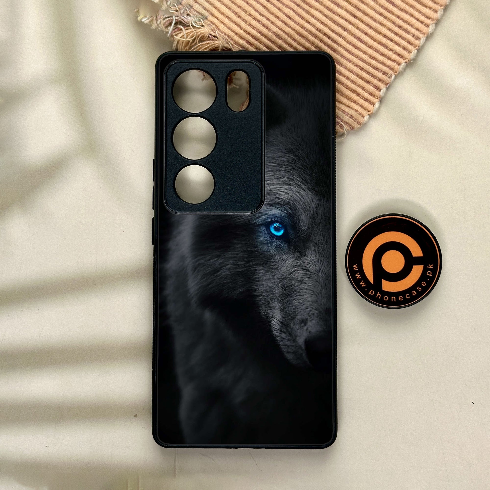 Vivo V29 - Wolf Series - Premium Printed Glass soft Bumper shock Proof Case