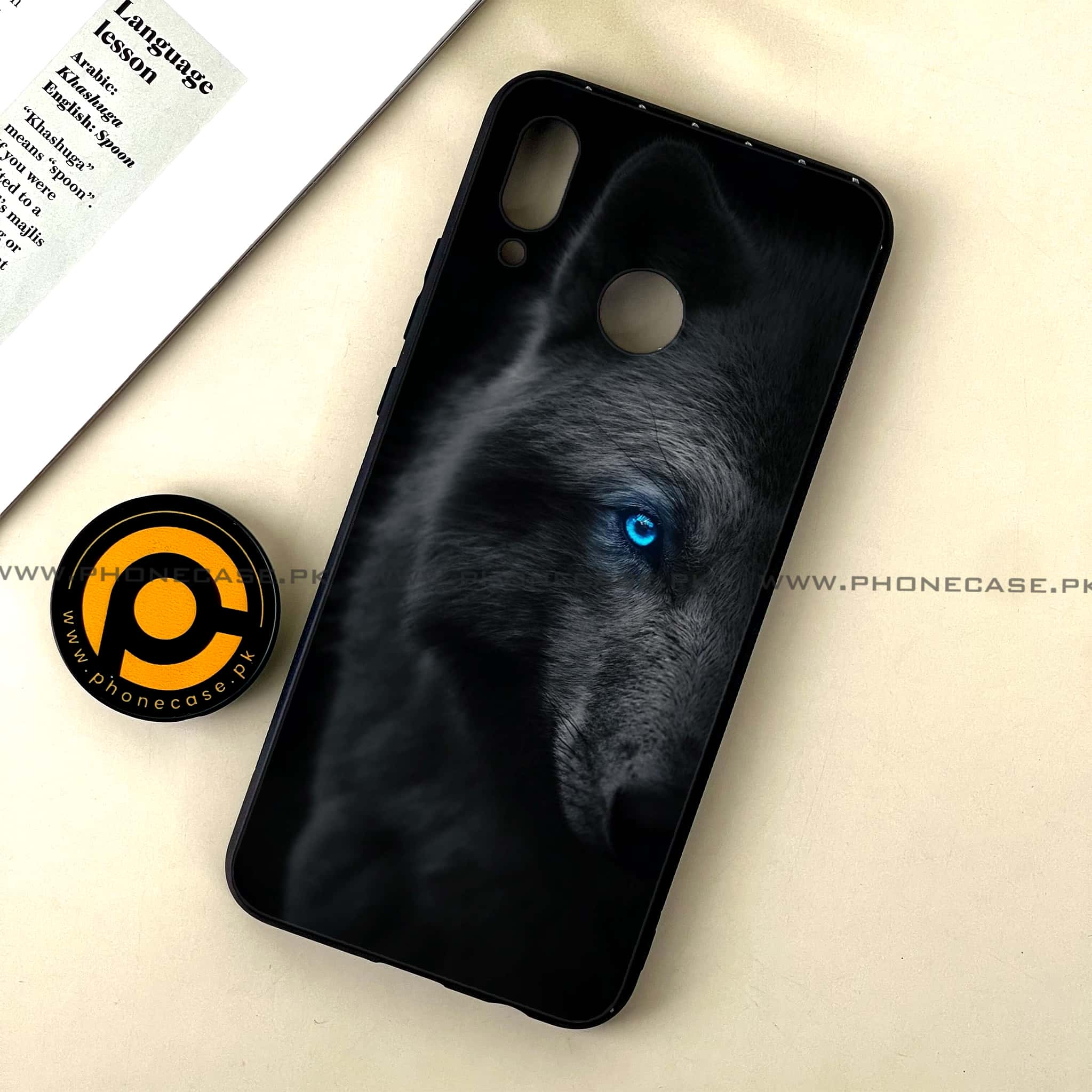 Huawei Nova 3 - Wolf Series - Premium Printed Glass soft Bumper shock Proof Case