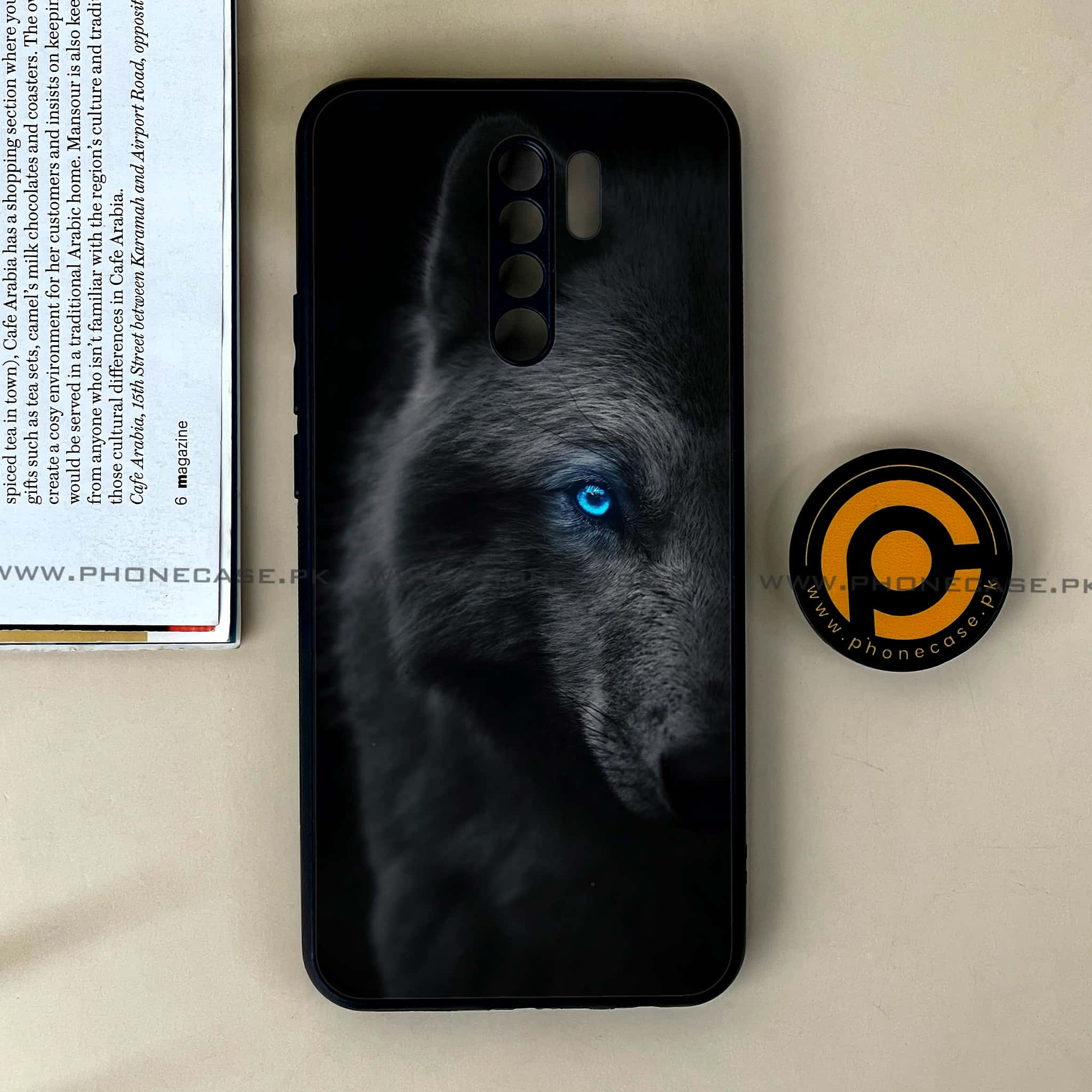 Xiaomi Redmi 9 - Wolf Series - Premium Printed Glass soft Bumper shock Proof Case