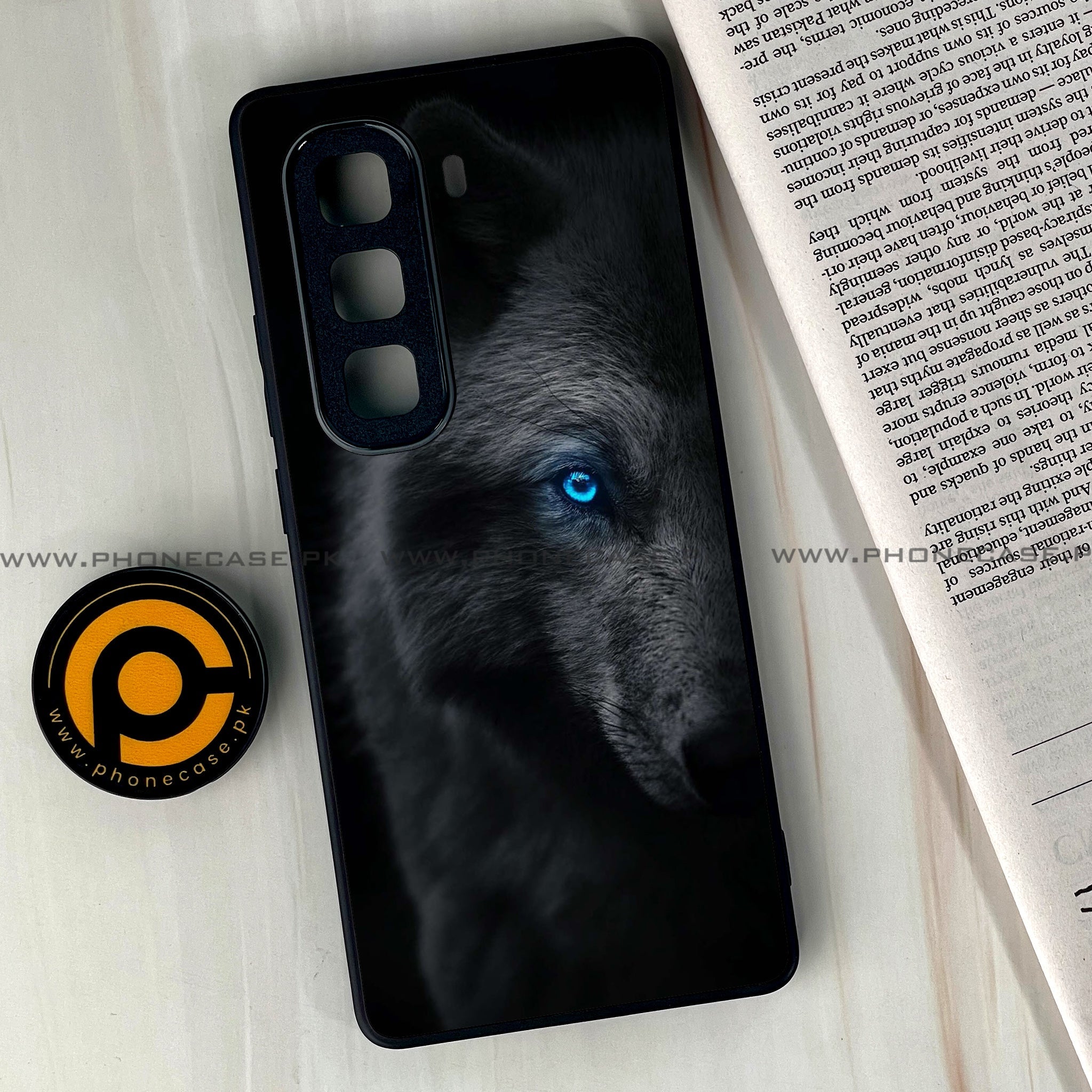 Infinix Hot 60 Pro Plus - Wolf Series - Premium Metal Printed soft Bumper shock Proof Case