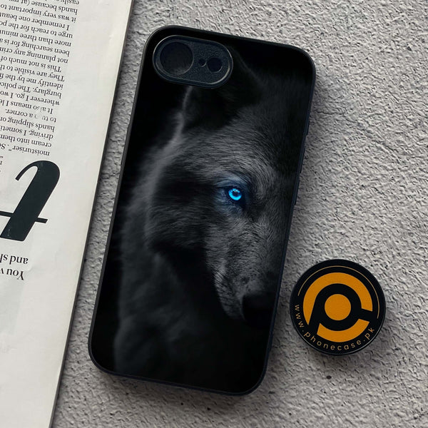 iPhone 16e - Wolf Design 9 - Premium Metal  Printed soft Bumper shock Proof Case  CS-48836