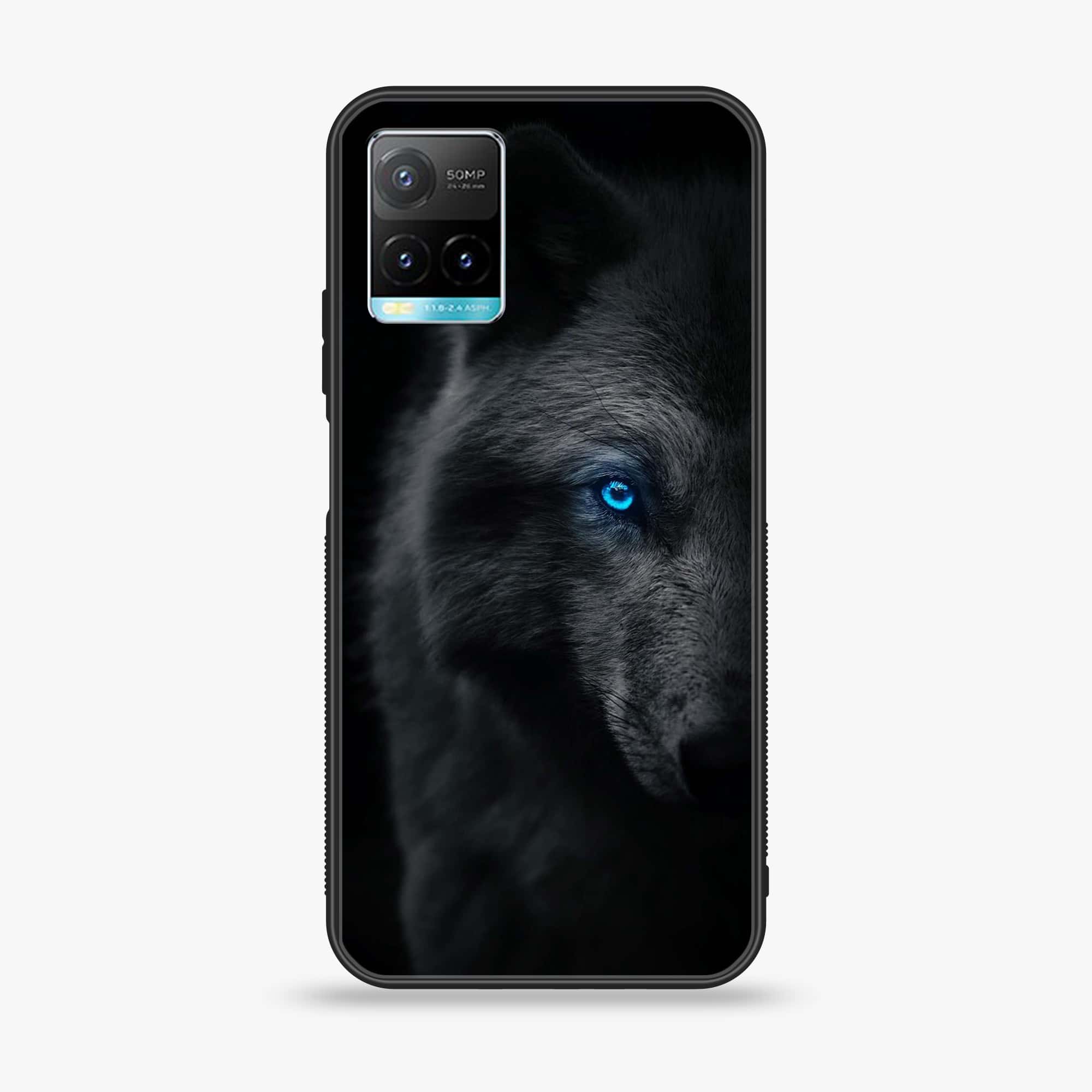 Vivo Y33T - Wolf Series - Premium Printed Glass soft Bumper shock Proof Case