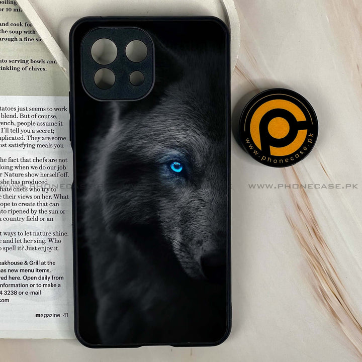 Mi 11 Lite - Wolf Design 9- Premium Printed Glass soft Bumper shock Proof Case CS-11472 CS-15495 CS-15605 CS-15671 CS-15875 CS-39047