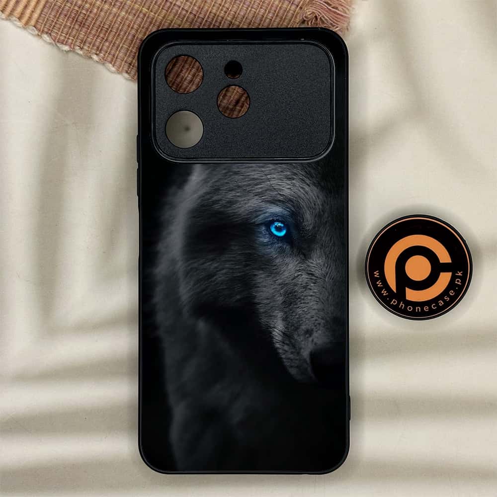 Tecno Spark 40 - Wolf Series - Premium Metal Printed soft Bumper shock Proof Case