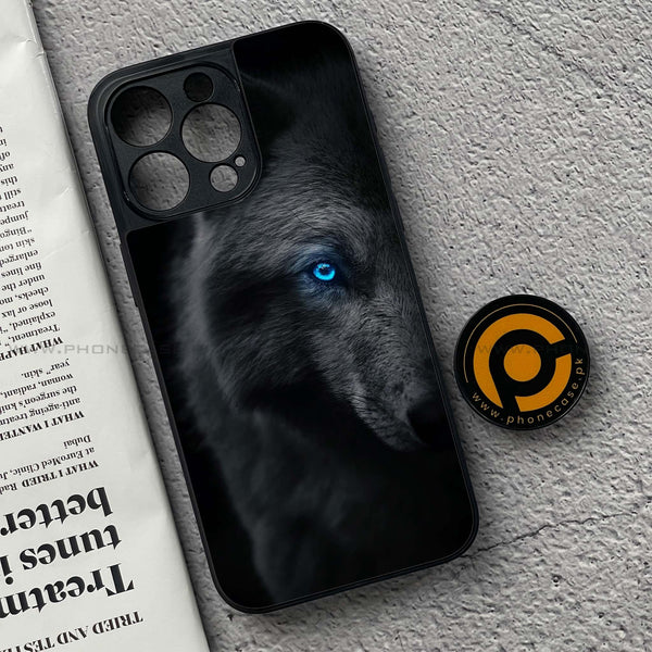 iPhone 15 Pro Max - Wolf Design 9  - Premium Metal Printed soft Bumper shock Proof Case CS-36327