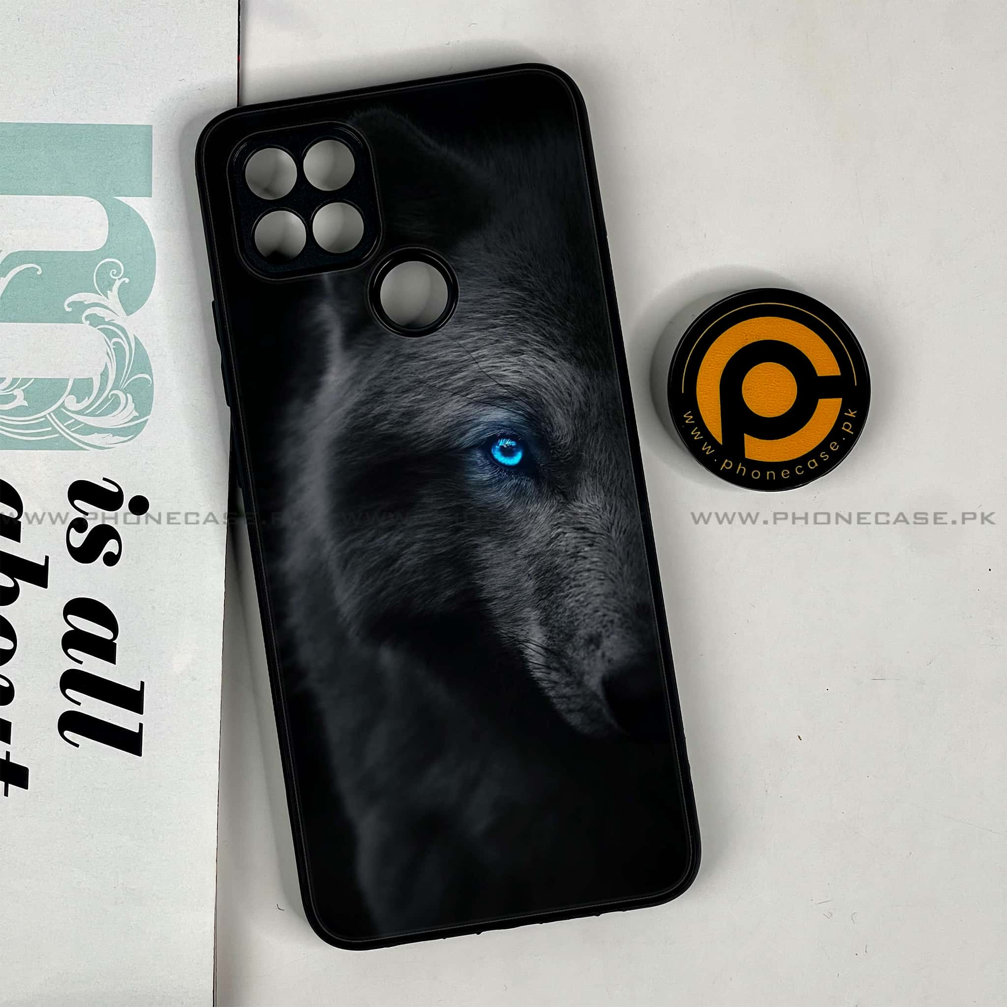 Oppo A15s - Wolf Series - Premium Printed Glass soft Bumper shock Proof Case