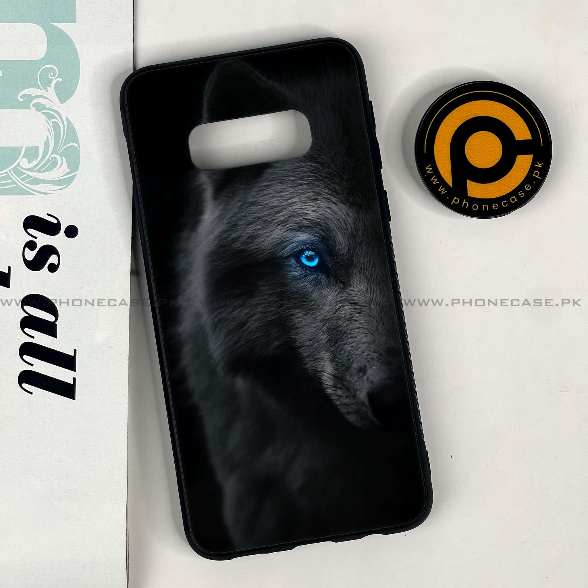 Galaxy S10e - Wolf Series - Premium Printed Glass soft Bumper shock Proof Case