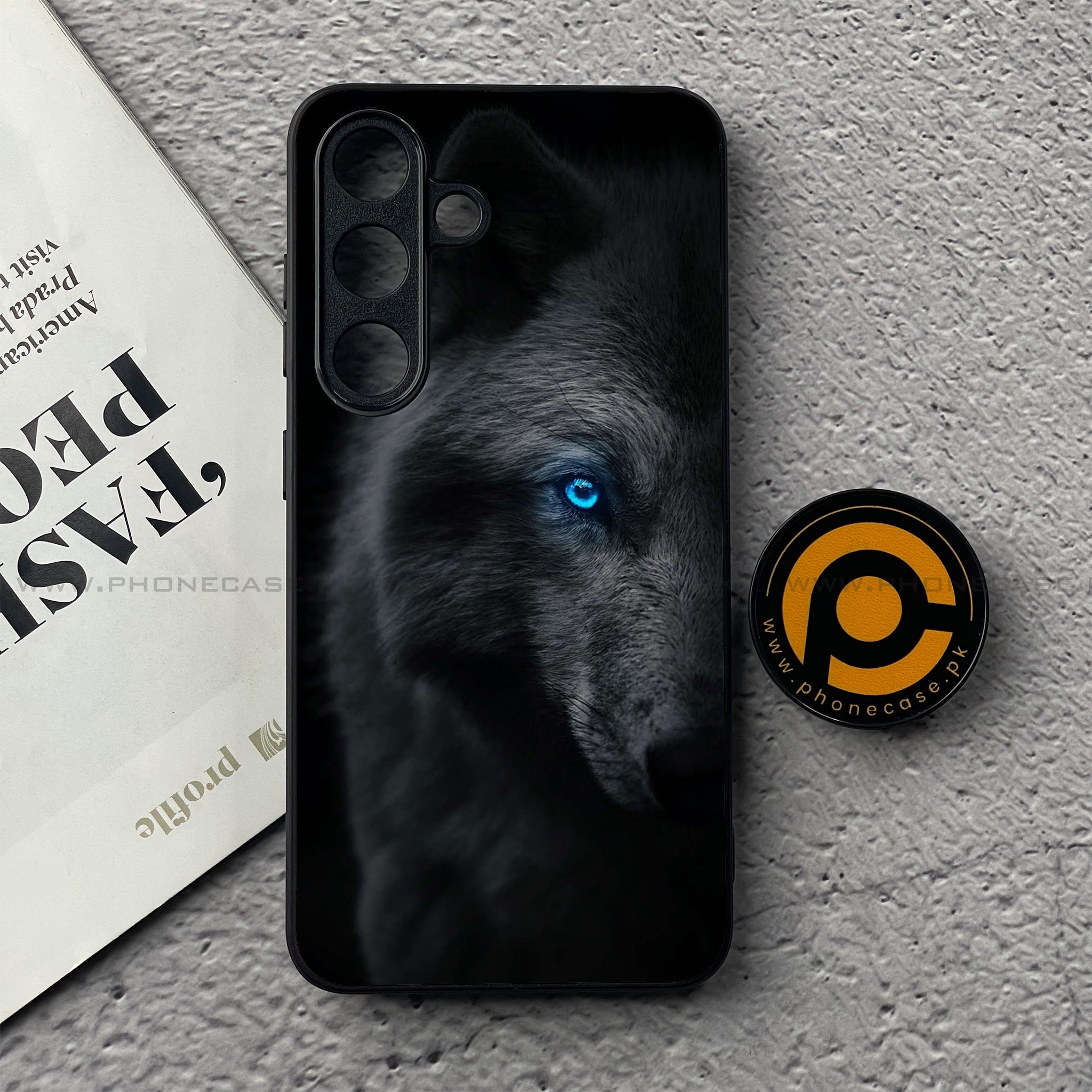 Samsung Galaxy S25 FE - Wolf Series - Premium Metal Printed soft Bumper shock Proof Case