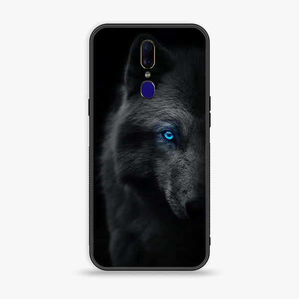 Oppo F11 -  Wolf Series  Design 9 Premium - Premium Printed Glass soft Bumper shock Proof Case