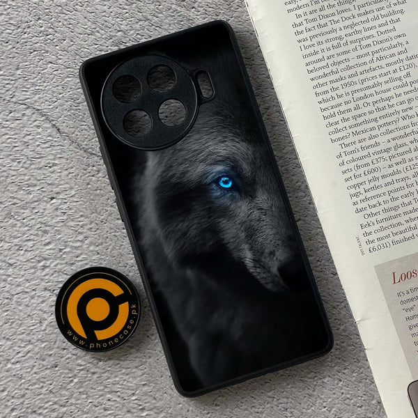 Tecno Spark 20 pro plus - Wolf Design 9 - Premium Printed Glass soft Bumper shock Proof Case  CS-34788