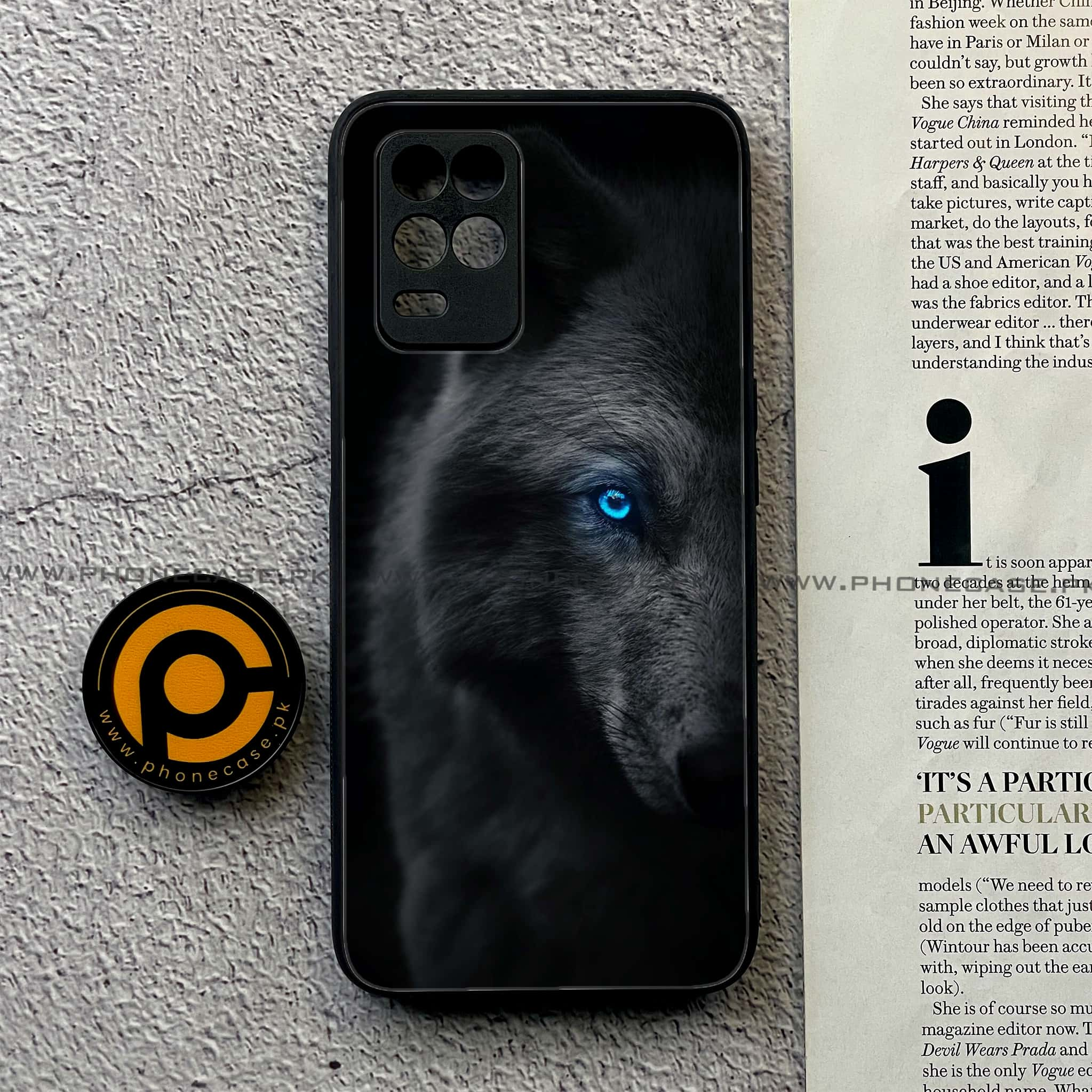 Realme Narzo 30 5G - Wolf Series - Premium Printed Glass soft Bumper shock Proof Case