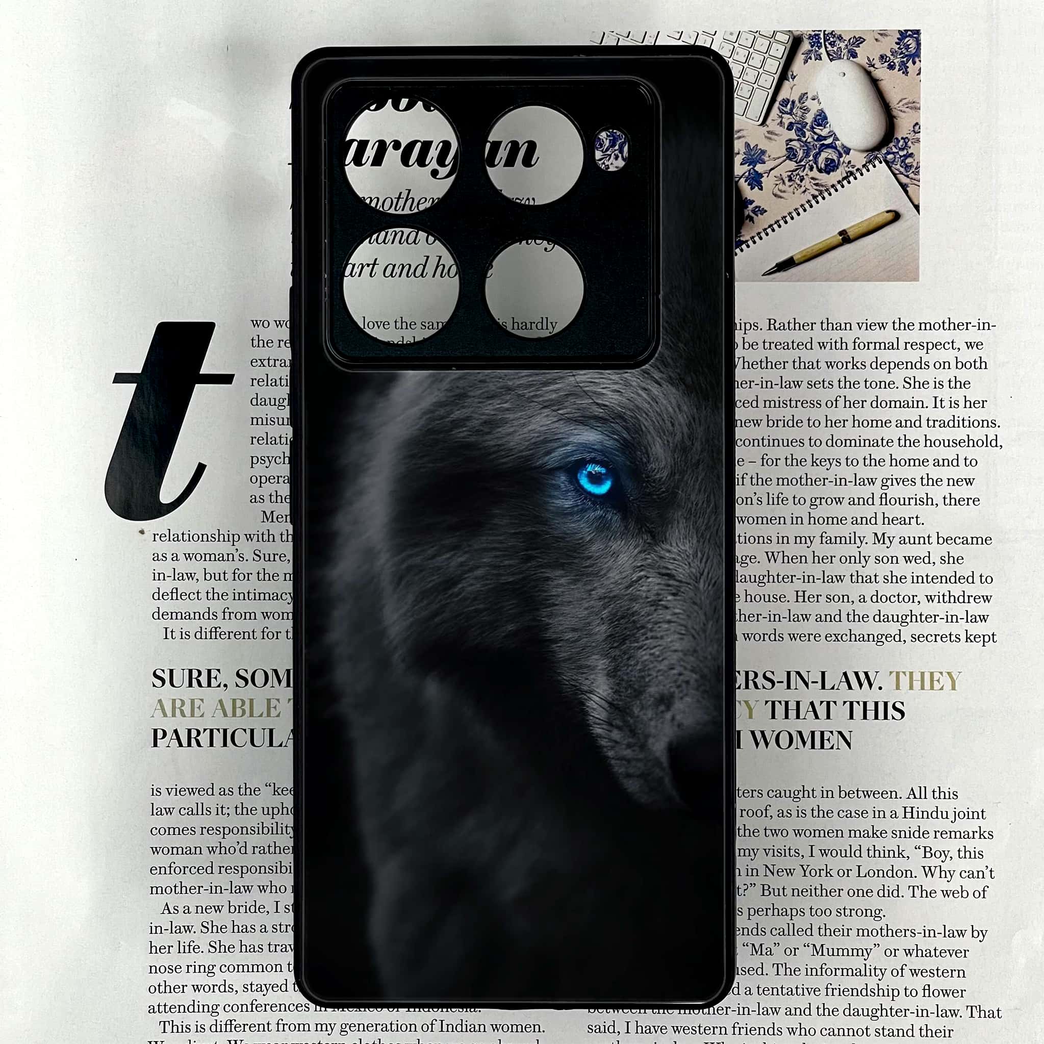 Infinix Note 40 Pro Plus - Wolf Series - Premium Metal Printed soft Bumper shock Proof Case