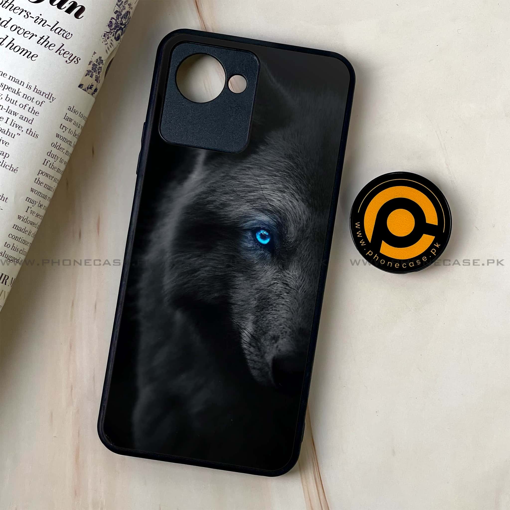 Realme C30 - Wolf Series - Premium Printed Glass soft Bumper shock Proof Case