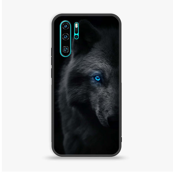 Huawei P30 Pro - Wolf Series  Design 9- Premium Printed Glass soft Bumper shock Proof Case CS-23968