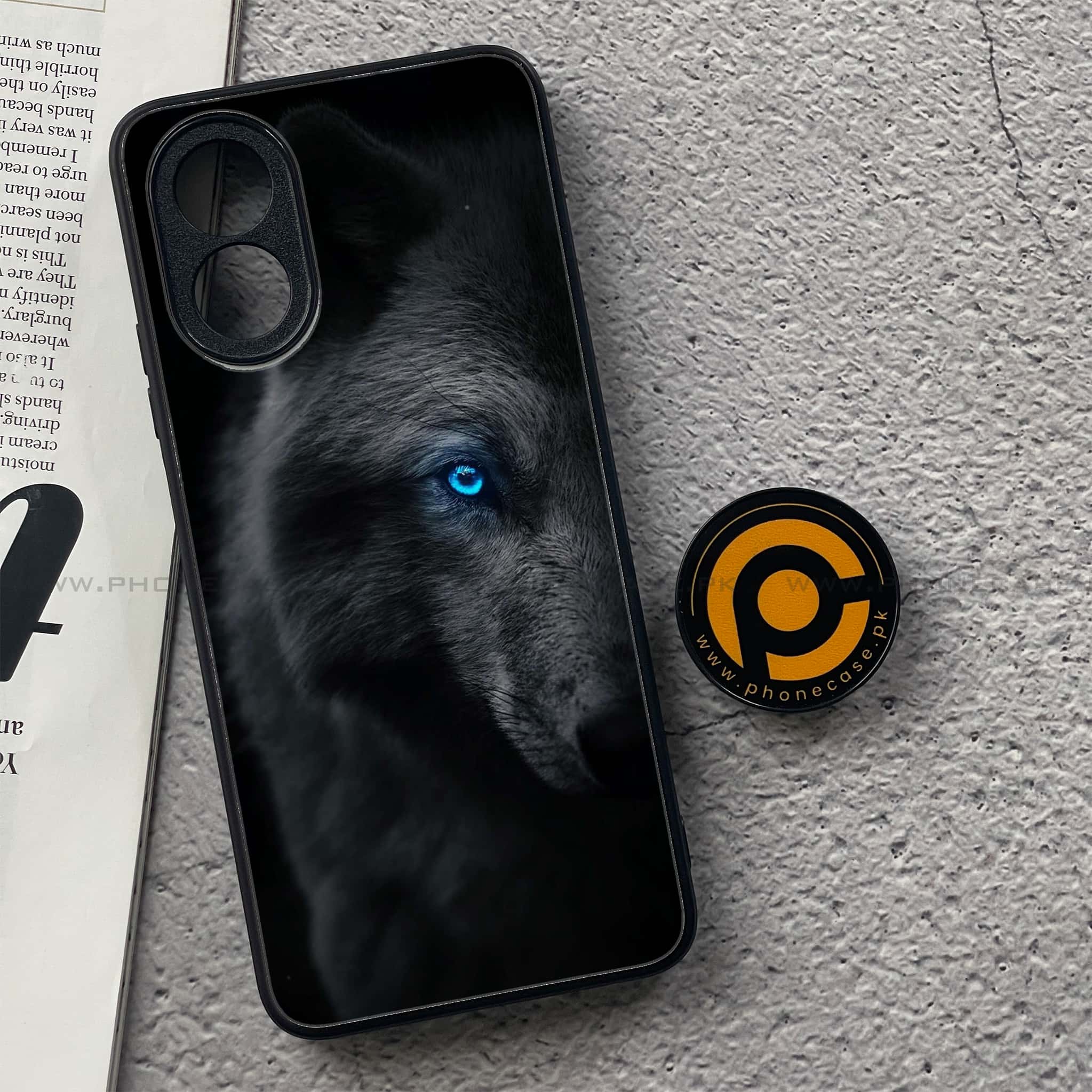 Oppo A18 4G - Wolf Series - Premium Printed Glass soft Bumper shock Proof Case
