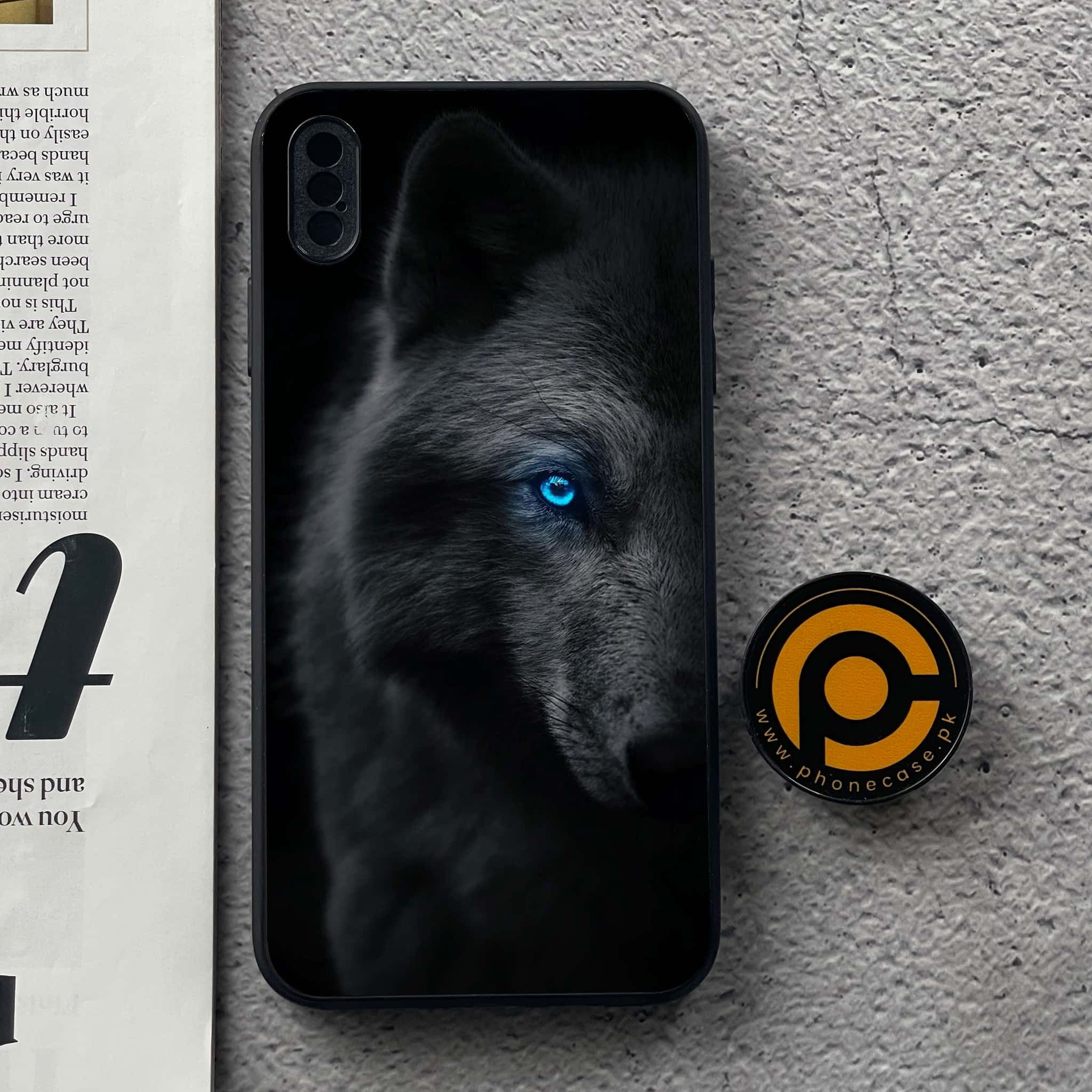 iPhone XS Max - Wolf Series - Premium Metal Printed soft Bumper shock Proof Case