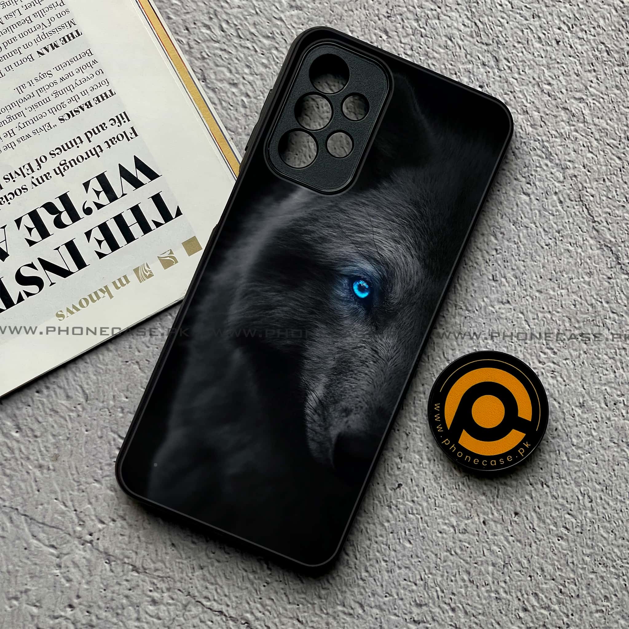 Samsung Galaxy A23- Wolf Series - Premium Printed Glass soft Bumper shock Proof Case