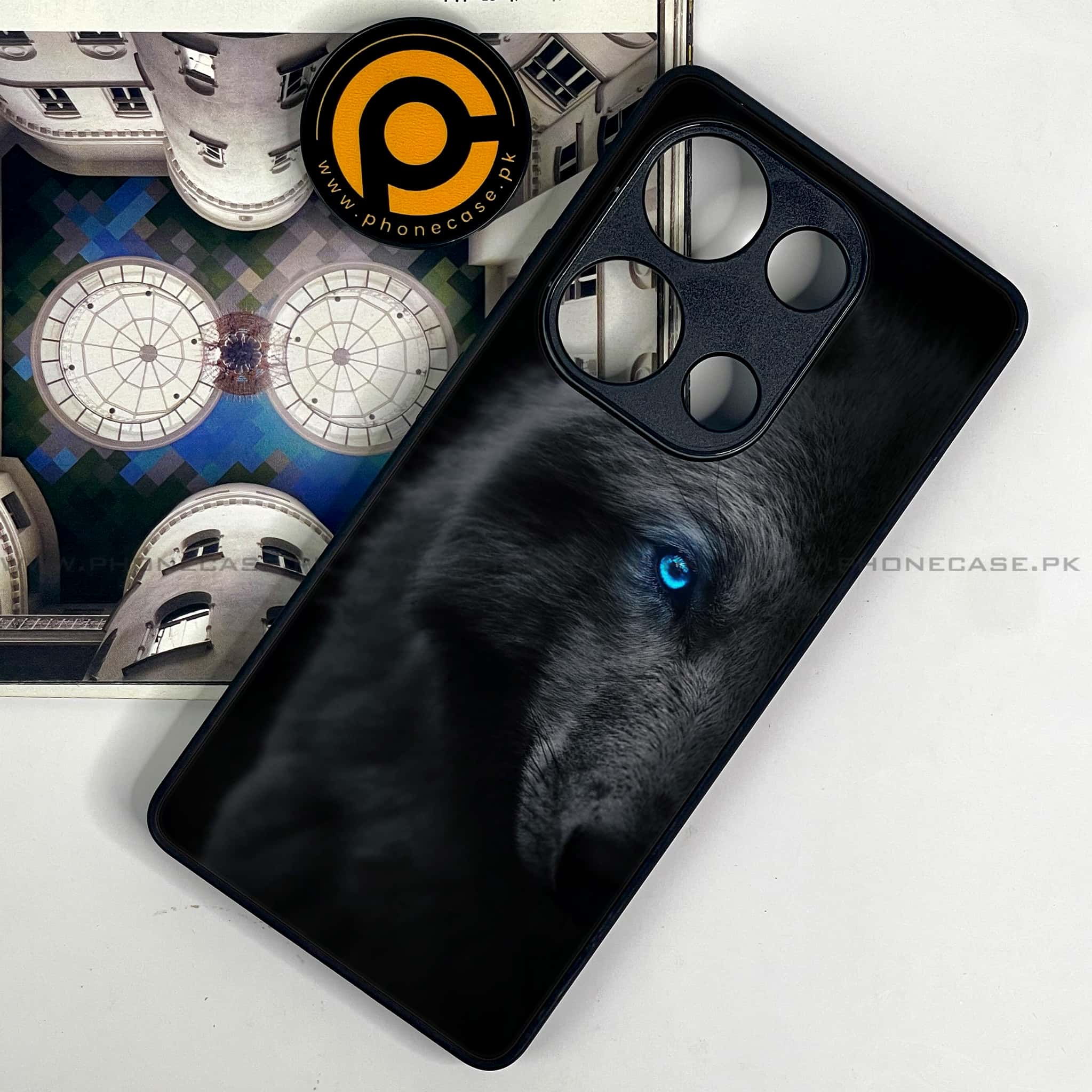 Redmi Note 13 Pro 4G - Wolf Series - Premium Metal Printed soft Bumper shock Proof Case