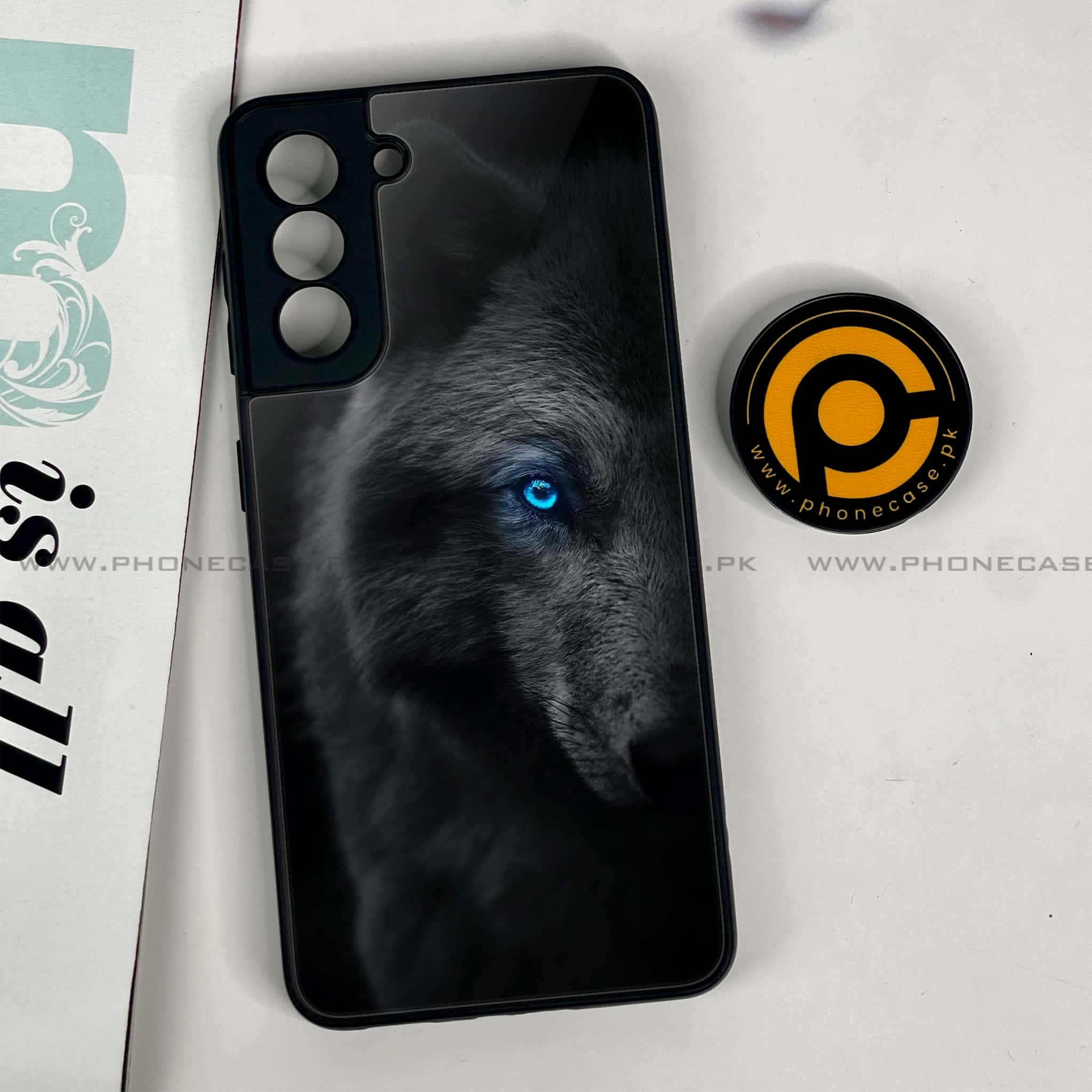 Samsung Galaxy S21 - Wolf Series - Premium Printed Glass soft Bumper shock Proof Case