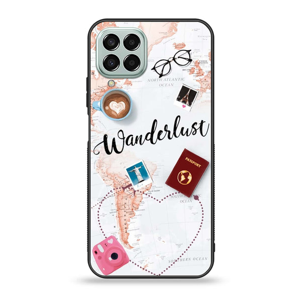 Samsung Galaxy M33 - World Journey - Premium Printed Glass soft Bumper Shock Proof Case