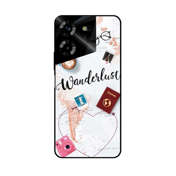 Tecno Pova 5 Pro - World Journey -  Premium Printed Metal soft Bumper shock Proof Case