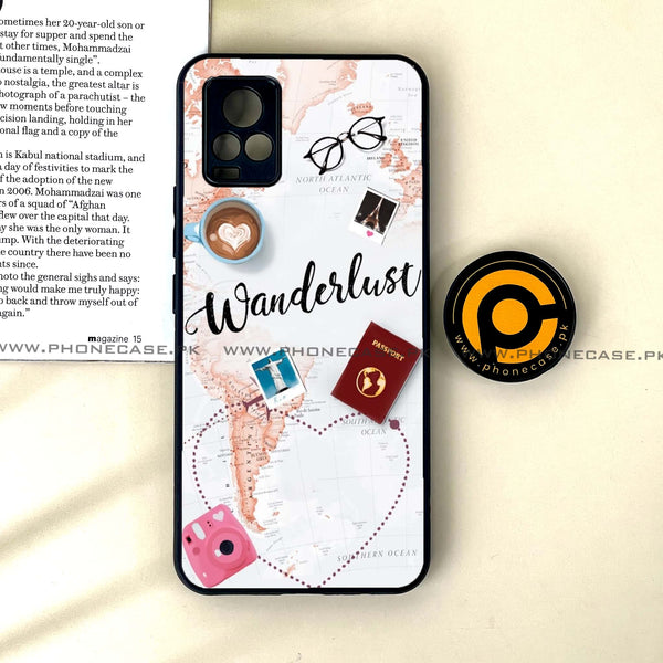 Vivo V20 - World Journey - Premium Printed Glass soft Bumper Shock Proof Case