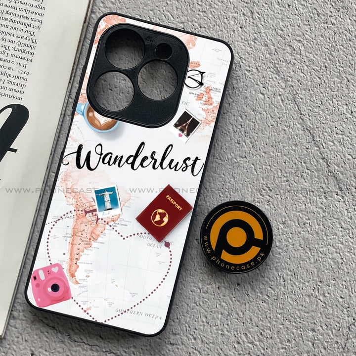 Infinix Smart 8 - World Journey - Premium Printed Glass soft Bumper Shock Proof Case