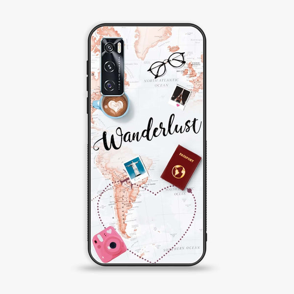 Vivo V20 SE - World Journey - Premium Printed Glass soft Bumper Shock Proof Case  CS-36268