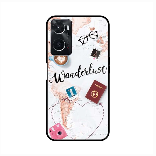 oppo A96 - World Journey - Premium Printed Glass soft Bumper Shock Proof Case