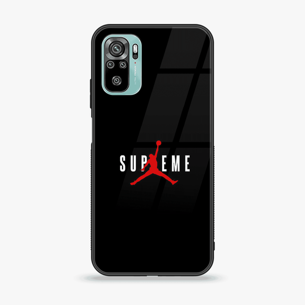 Xiaomi Redmi Note 10 / REDMI NOTE 10S - Supreme Series Design 3  - Premium Printed Glass soft Bumper shock Proof Case