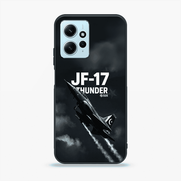 Xiaomi Redmi Note 12 -  PAF JF 17 -  Thunder Design 3  - Premium Printed Glass soft Bumper Shock Proof Case CS - 32582