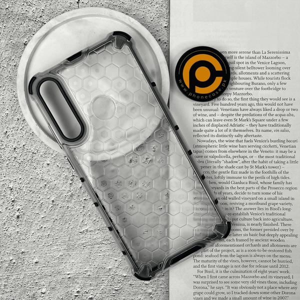 Galaxy A20s Airbag Shockproof Hybrid Armor Honeycomb Transparent Cover