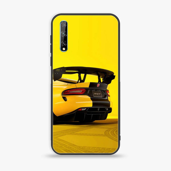 Huawei Y8p - Sakura Racing Car - Premium Printed Glass soft Bumper Shock Proof Case