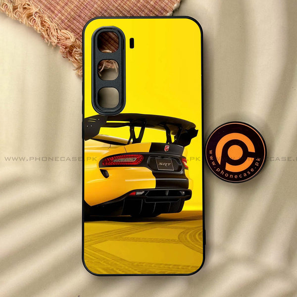 Infinix Hot 60 Pro - Sakura Racing Car - Premium Metal Printed soft Bumper shock Proof Case