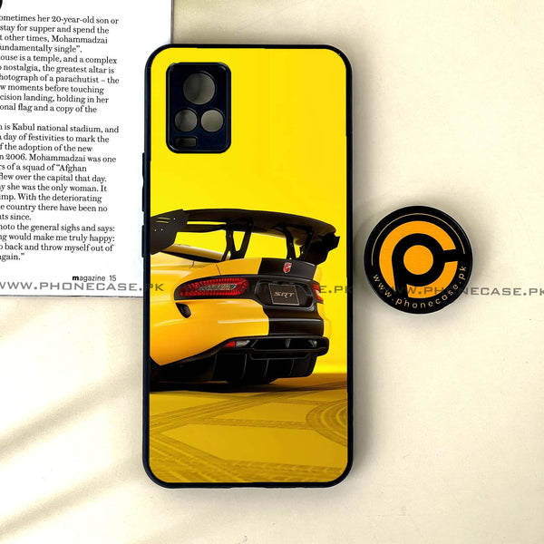 Vivo V20 - Sakura Racing Car - Premium Printed Glass soft Bumper Shock Proof Case